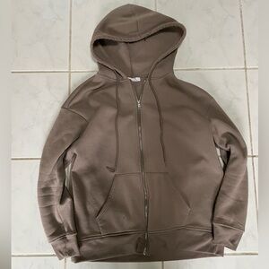 Brown Zip Up Hoodie